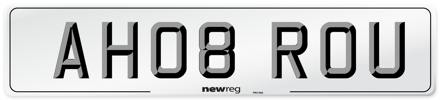 AH08 ROU Number Plate from New Reg